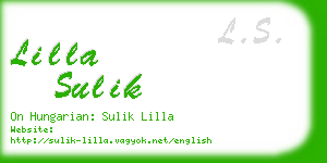 lilla sulik business card